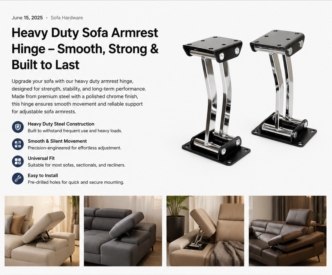 How an Adjustable Sofa Backrest Hinge Creates a More Comfortable Sofa